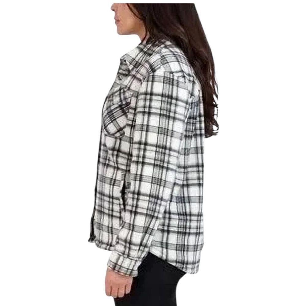 SAGE Sage Long Sleeve Plaid Super Plush Sherpa Lined Fleece Shirt Jacket XXL 2X - Picture 3 of 14